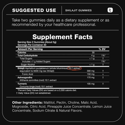 Shilajit Gummies 6000mg Equivalent (3X Stronger) – Himalayan Sourced + Ashwagandha + Turmeric – Lab Tested Toniiq buy supplements Au