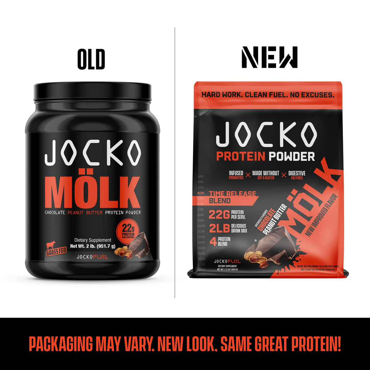 Jocko Mölk Chocolate Peanut Butter Whey Protein Powder - Keto, Probiotics, Grass Fed Jocko FuelBuy Supplements Australia
