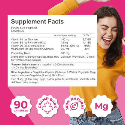 ZENZSUAL Menstrual Zen Natural and Hormone-Free Supplement – Support for Menstrual Cramps, Mood Swings and Period Pain – Diuretic Effect (90 Capsules / 2.7 Oz) ZENZSUALBuy Supplements Australia
