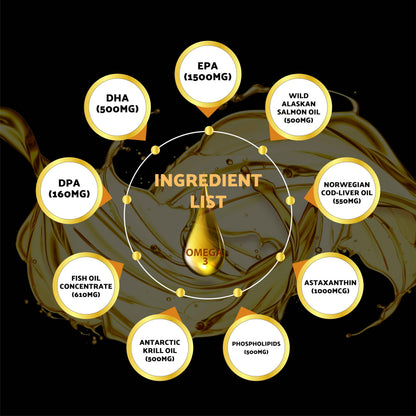 Nutriissa Omega 3 - Full Spectrum - 180 Count - High Concentrate Formula Fish Oil, Krill Oil NutriissaBuy Supplements Australia