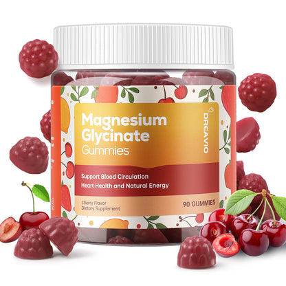 DREAVIO 90 Count Magnesium Glycinate Gummies 400mg w/Ashwagandha Supplement - Sugar Free Zinc Magnesium Glycinate Supplement Ashwagandha Gummies for Adults DREAVIOBuy Supplements Australia