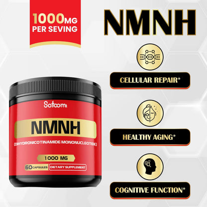 NMNH (Dihydronicotinamide Mononucleotide) -NMN Supplement Alternative - 1000mg per Serving NAD Supplement to Support NAD - 60 Capsules - 30 Days Supply SatoomiBuy Supplements Australia