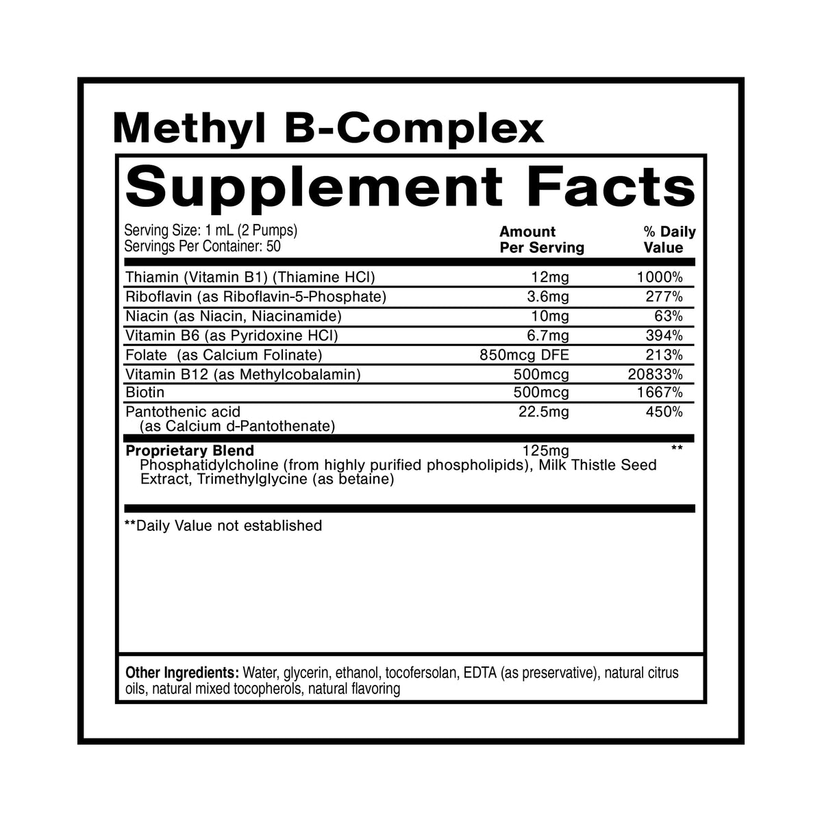 Quicksilver Scientific Methyl B Complex - Liquid Vitamin with Superior Liposomal Absorption of Vitamin B12, Folate, Vitamin B6, Riboflavin, Biotin, Pantothenic Acid, Vitamin B1, Niacin (50 ml) Quicksilver ScientificBuy Supplements Australia