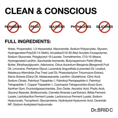 Dr.BRID C Soothing Barrier Face Serum - Instant Cooling & Calming Relief with Peptides, Cica & Microbiome, Helps Restore Barrier Resilience for Sensitive Skin, Fragrance-Free, 1.01 fl.oz. Dr.BRID C buy supplements Au