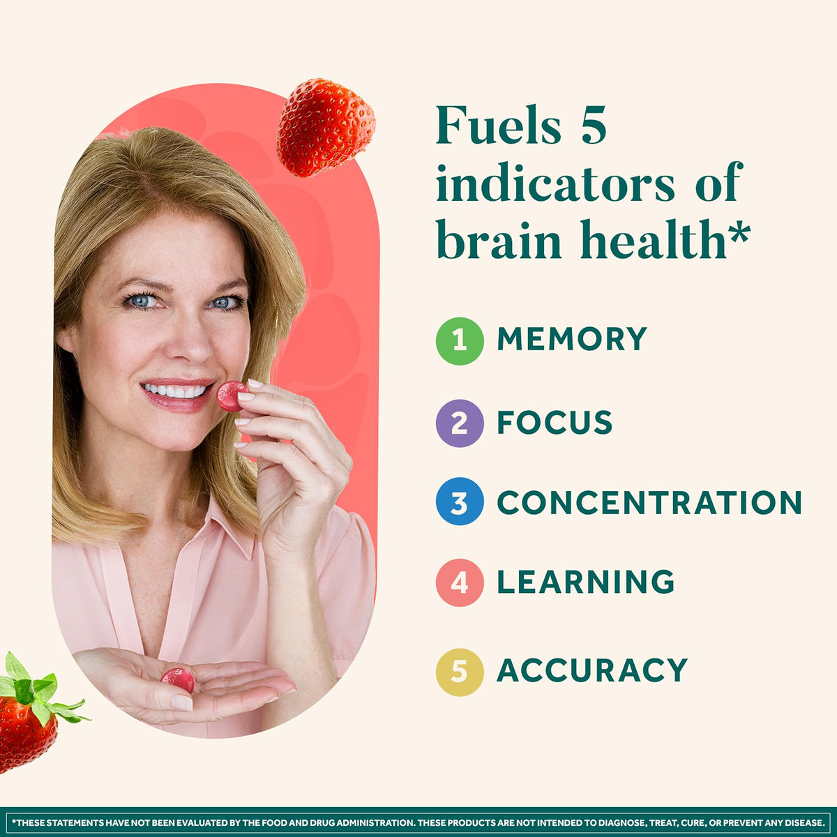 NEURIVA Original Brain Supplement for Memory, Focus & Concentration + Learning & Accuracy with Clinically Tested Nootropics Phosphatidylserine and Neurofactor, Strawberry Flavor, 50 Gummies NEURIVABuy Supplements Australia