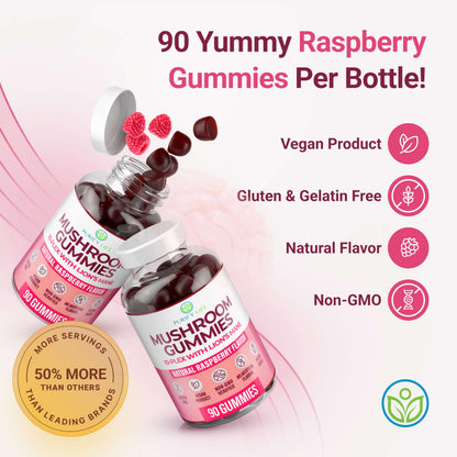 World's First Mushroom Complex Gummies with Lions Mane, Immune Support & Stress Relief, Nootropic Mushroom Supplement for Adults & Children (90 Chews 2500mg/serving) Purify LifeBuy Supplements Australia
