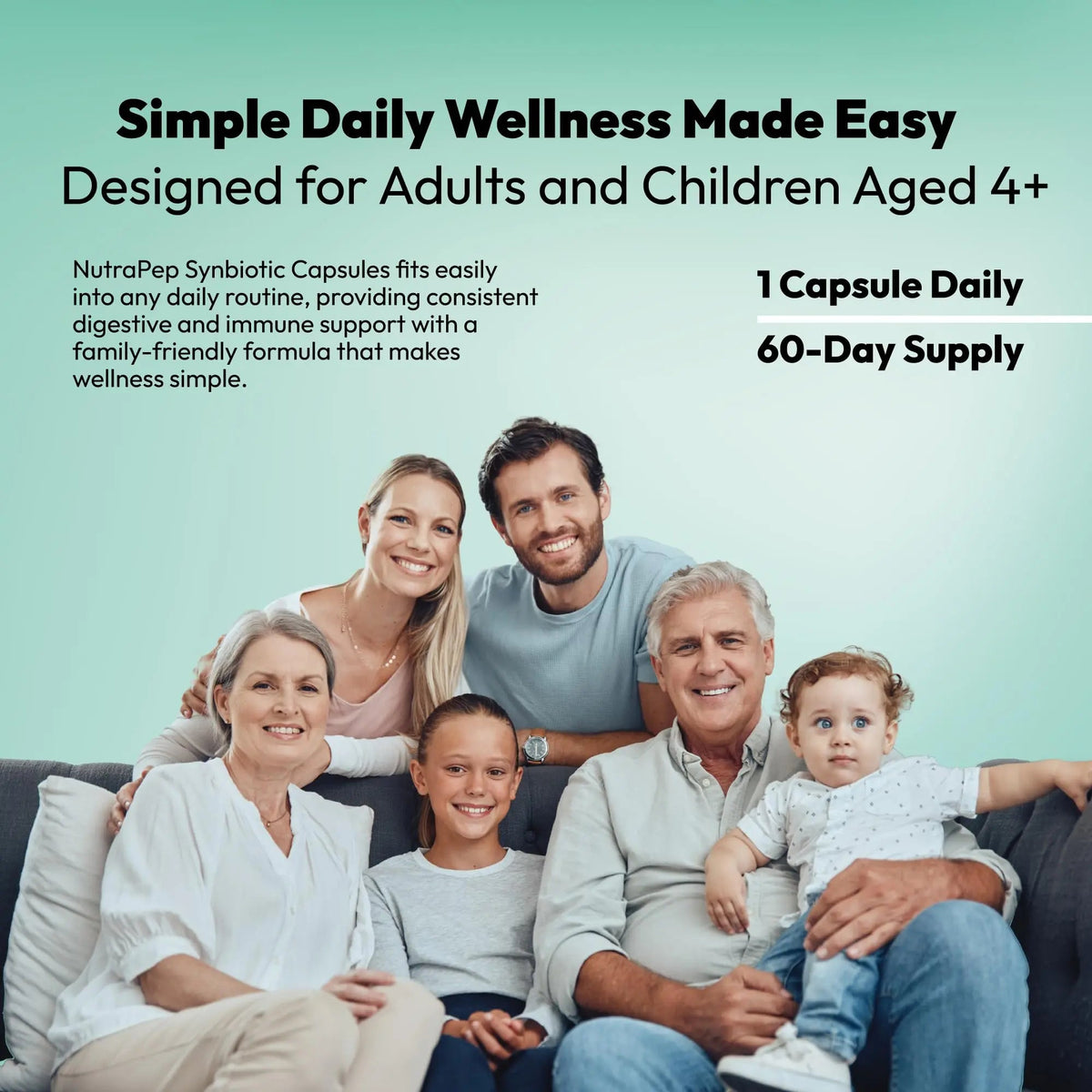 NutraPep Synbiotics Probiotic Prebiotic Postbiotic - Daily Gut Health Support with Pre Pro & Post Biotics for Men Women - Digestive & Immune Support Balance Synbiotic Supplement - Vegan Gluten Free NutraPepBuy Supplements Australia