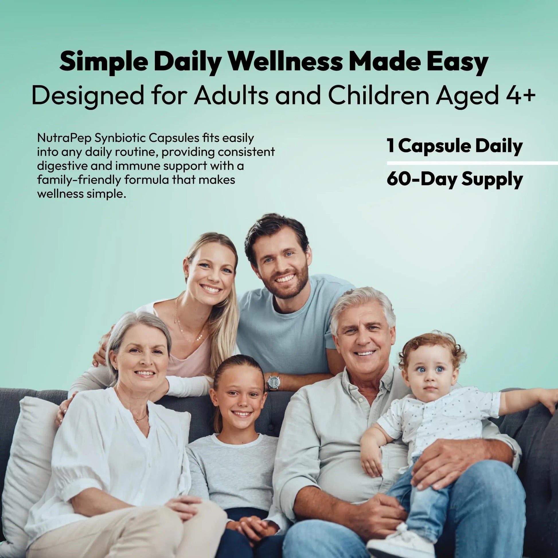 NutraPep Synbiotics Probiotic Prebiotic Postbiotic - Daily Gut Health Support with Pre Pro & Post Biotics for Men Women - Digestive & Immune Support Balance Synbiotic Supplement - Vegan Gluten Free NutraPepBuy Supplements Australia