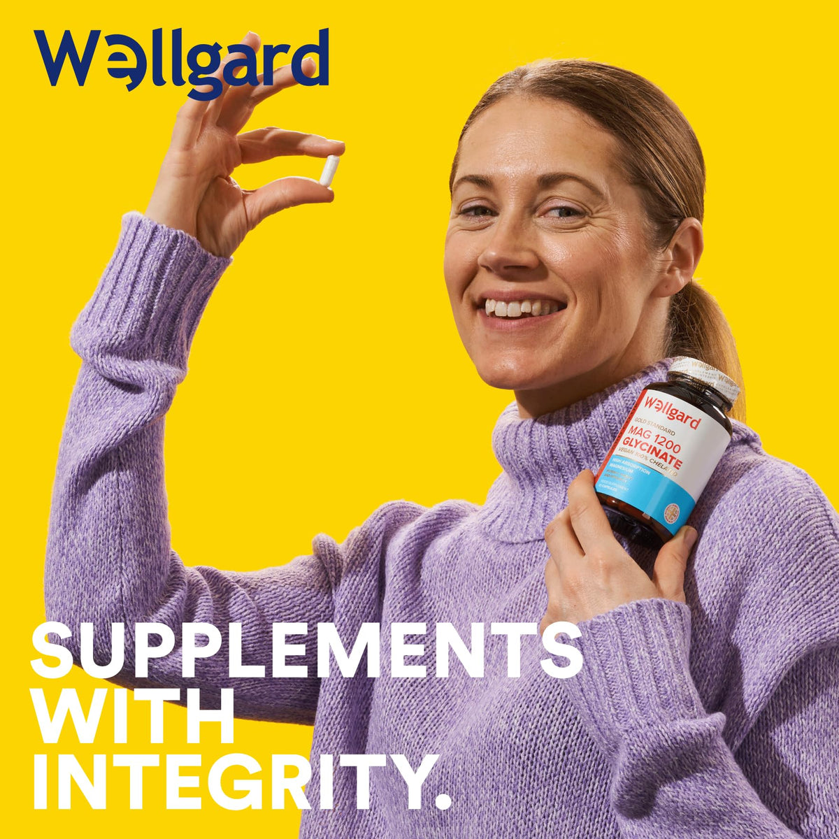 Wellgard Magnesium Glycinate, Mag 1200, High Strength Magnesium Bisglycinate WellgardBuy Supplements Australia
