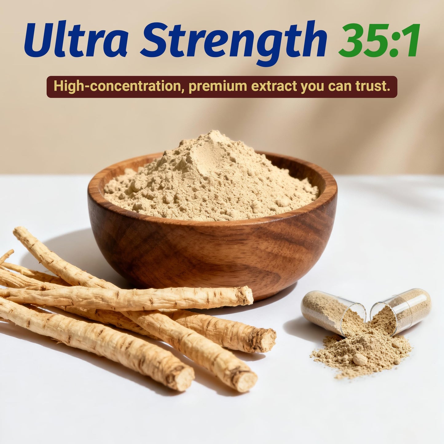 Ashwagandha Complex Adrenal Support Supplement for Stress Relief, Cortisol Balance, Energy & Focus, Mood Support, 35% Withanolides, 60 Vegan Capsules 1 BodyBuy Supplements Australia