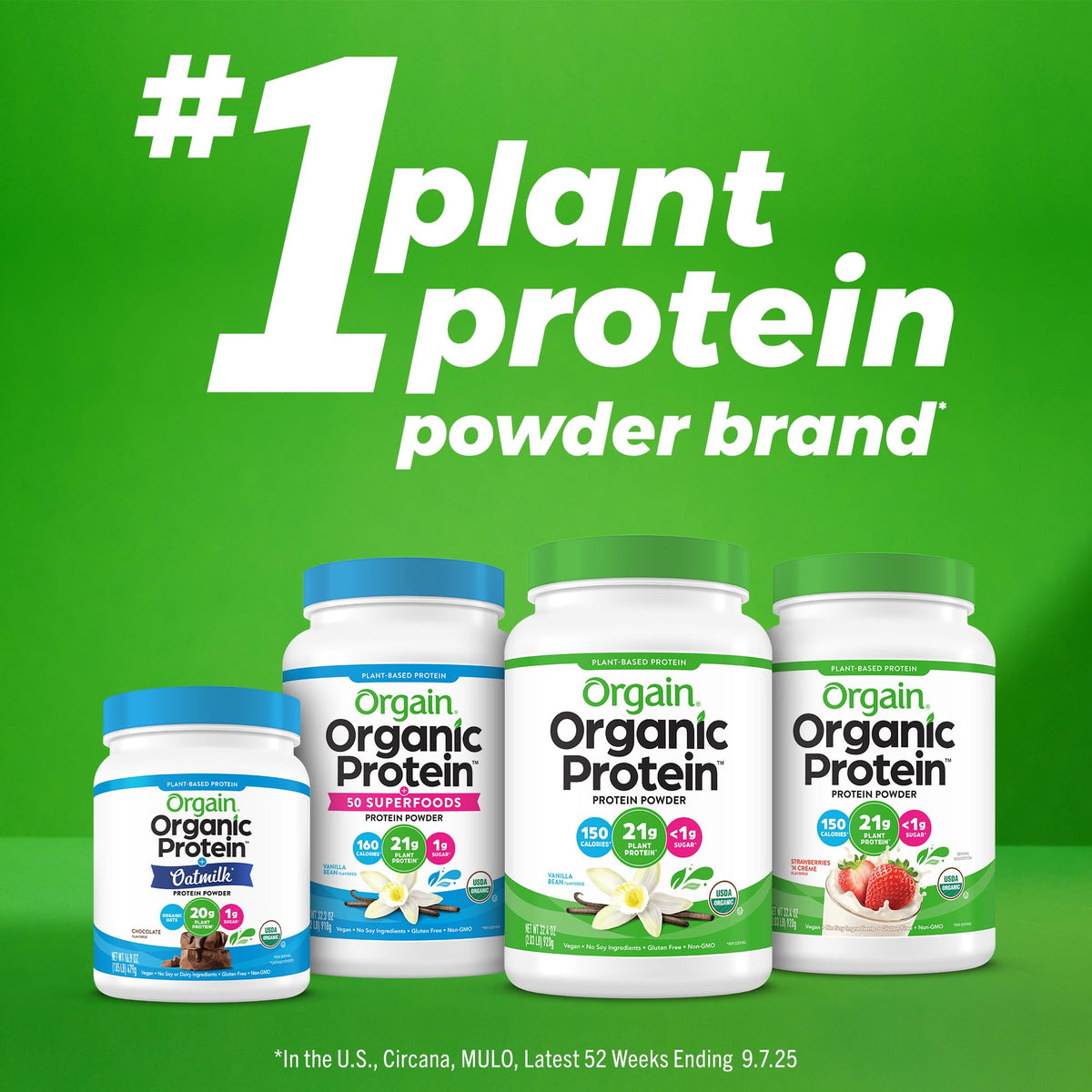 Orgain Organic Simple Vegan Protein Powder, Vanilla - 20g Plant Based Protein, Made with less Ingredients, No Artificial Sweeteners, Gluten Free, No Dairy or Lactose, 1.25 lb (Packaging May Vary)