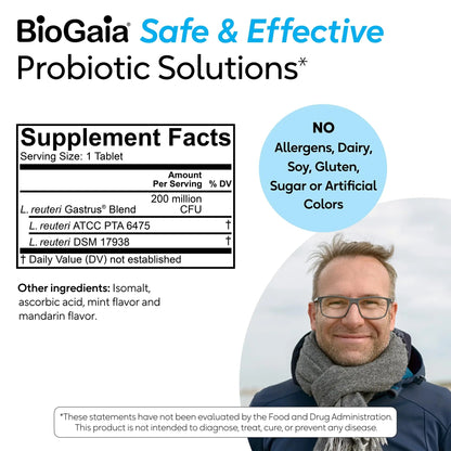 BioGaia Gastrus Gut Health Probiotic | Eases Abdominal Discomfort, Gas & Bloating | Promotes Regularity & a Healthy Gut | Contributes to a Balanced Microbiome | Backed by 30 Years of Research BioGaiaBuy Supplements Australia