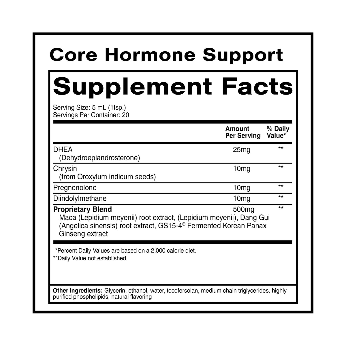 Quicksilver Scientific Core Hormone Support 3.88 fl oz (100ml) Quicksilver ScientificBuy Supplements Australia