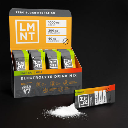 LMNT Zero Sugar Electrolytes - Mango Chili Salt | Drink Mix | 30 Count Drink LMNTBuy Supplements Australia