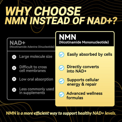 NMN 500MG Per Capsule – High Purity 99.9% NMN, NAD+ Support for Cellular Energy & Healthy Aging, 60 Capsules, Third-Party Tested, cGMP Made in USA I LOVE HEALTHBuy Supplements Australia