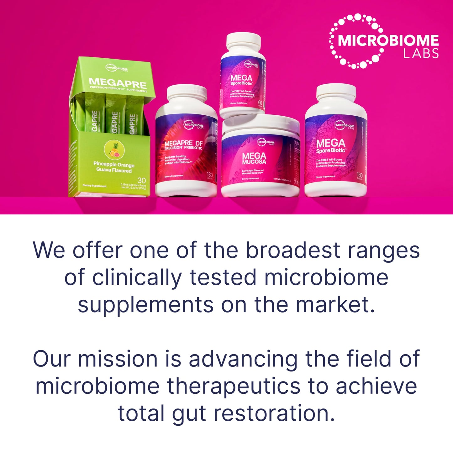 Microbiome Labs MegaSporeBiotic Probiotics for Women & Men - Spore-Based Probiotic for Gut Health & Digestive Support - Shelf-Stable, Travel-Friendly