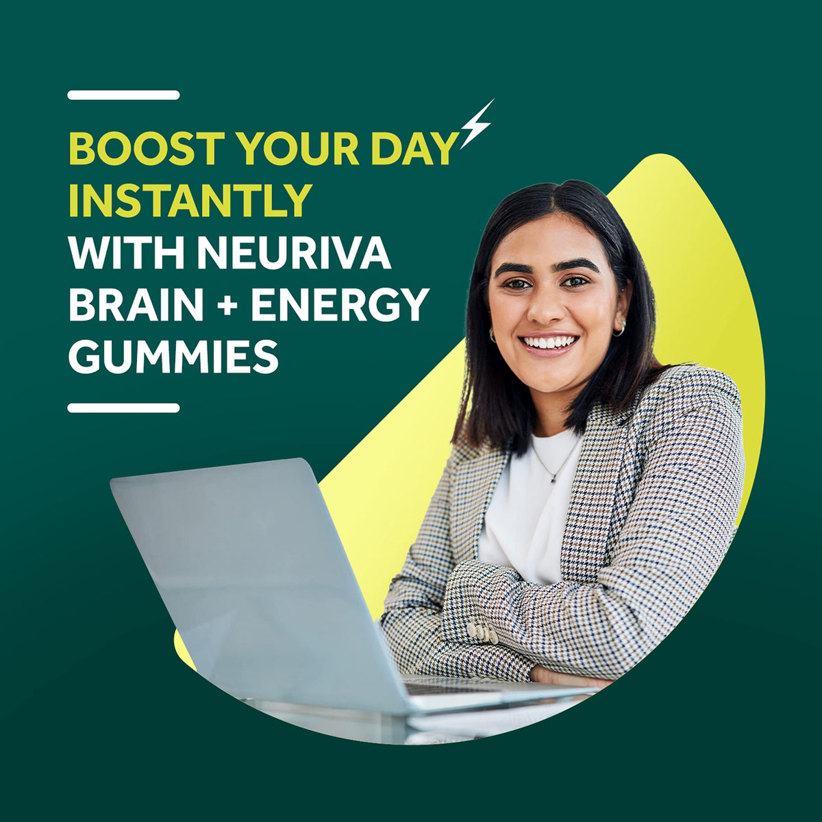 NEURIVA Brain + Energy Gummies, Nootropic Brain Supplements for Focus and Concentration with Neurofactor, Vitamin B12 & Caffeine for an Energy Boost*, 75ct Natural BlackBerry NEURIVABuy Supplements Australia