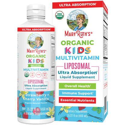 MaryRuth Organics Kids Multivitamin Liposomal | Vegan, Sugar-Free Vitamins for Kids | Ages 4+ | 2 Month Supply | 15.22 Fl Oz MARYRUTH'SBuy Supplements Australia