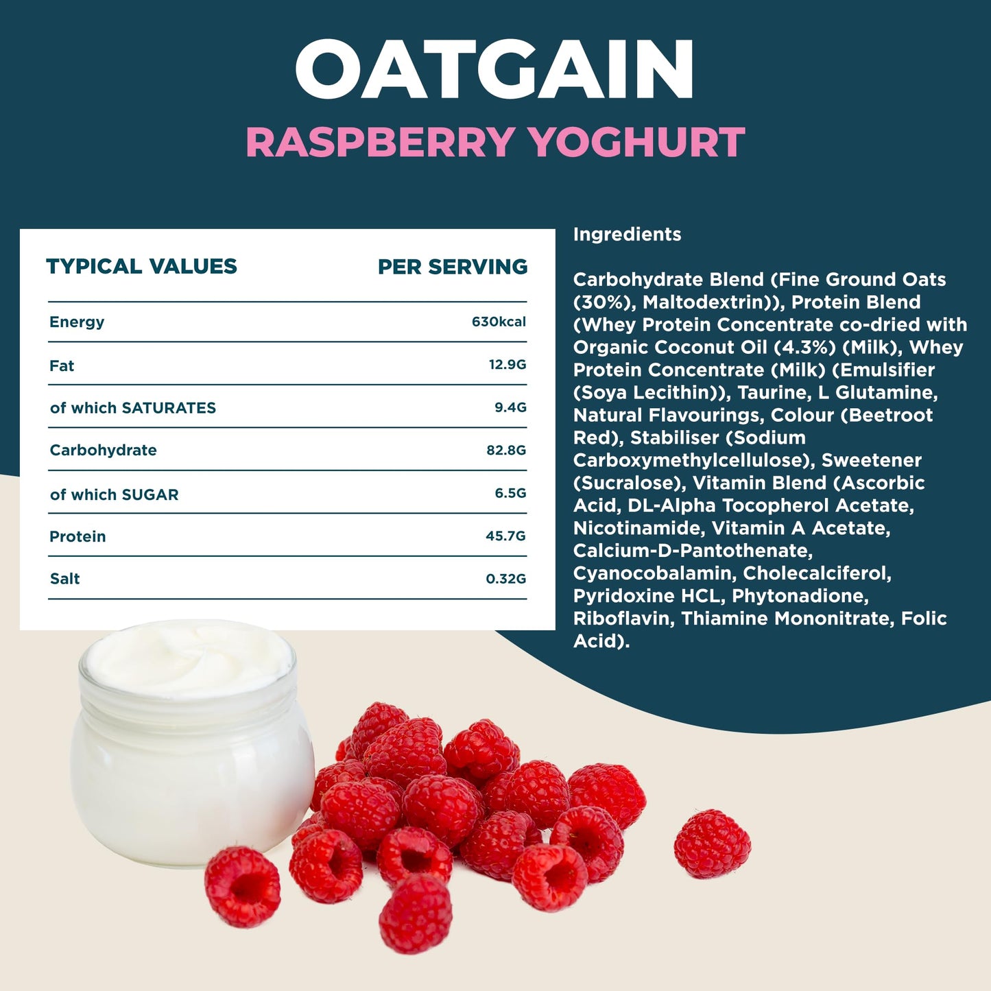 Kinetica OatGain Weight Gainer 600+ Calories & 47g Protein per Serving, 2.4 kg KineticaBuy Supplements Australia