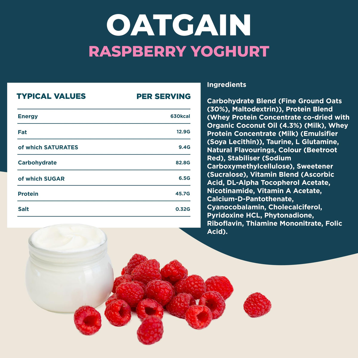 Kinetica OatGain Weight Gainer 600+ Calories & 47g Protein per Serving, 2.4 kg KineticaBuy Supplements Australia
