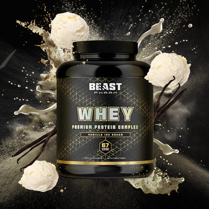 Beast Pharm | WHEY Protein Powder | 2.01kg/67 Servings | Vanilla Ice Cream Beast PharmBuy Supplements Australia