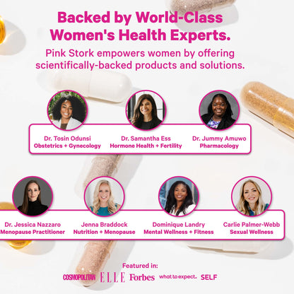 Pink Stork Total Women's Multivitamin - 19 Essential Vitamins for Women & Nutrients – Energy, Metabolism, Hormone, Immune & Mood Support – B6, B12, Biotin, Iron & Zinc – 30 Capsules Pink StorkBuy Supplements Australia