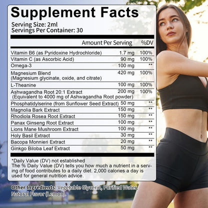 Totaria cortisol Supplement Liquid Drops Hormone Balance for Women Men with Magnesium Complex,Ashwagandha,Rhodiola Rosea,L Theanine,Phosphatidylserine Supplements Mood, Focus, Sleep Support 2 FL.OZ TotariaBuy Supplements Australia