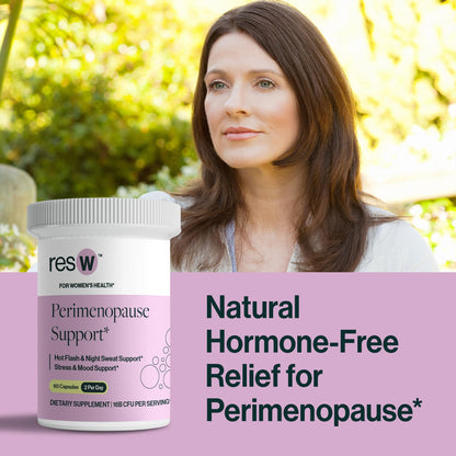 resW Perimenopause Postbiotic Supplement for Women - Hot Flash Support, Night Sweat Relief, Hormone Free, Vegan, Gluten Free, Non GMO, Plant Based Gut Health Support - 60 Capsules ResBioticBuy Supplements Australia