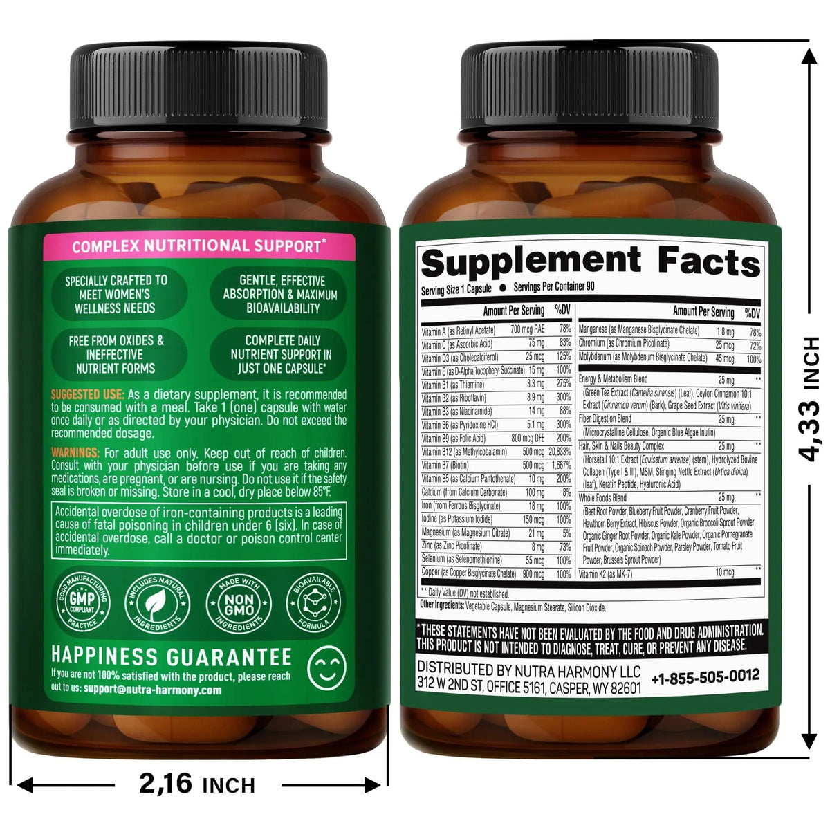NUTRAHARMONY Multivitamins for Men & Women NUTRAHARMONY