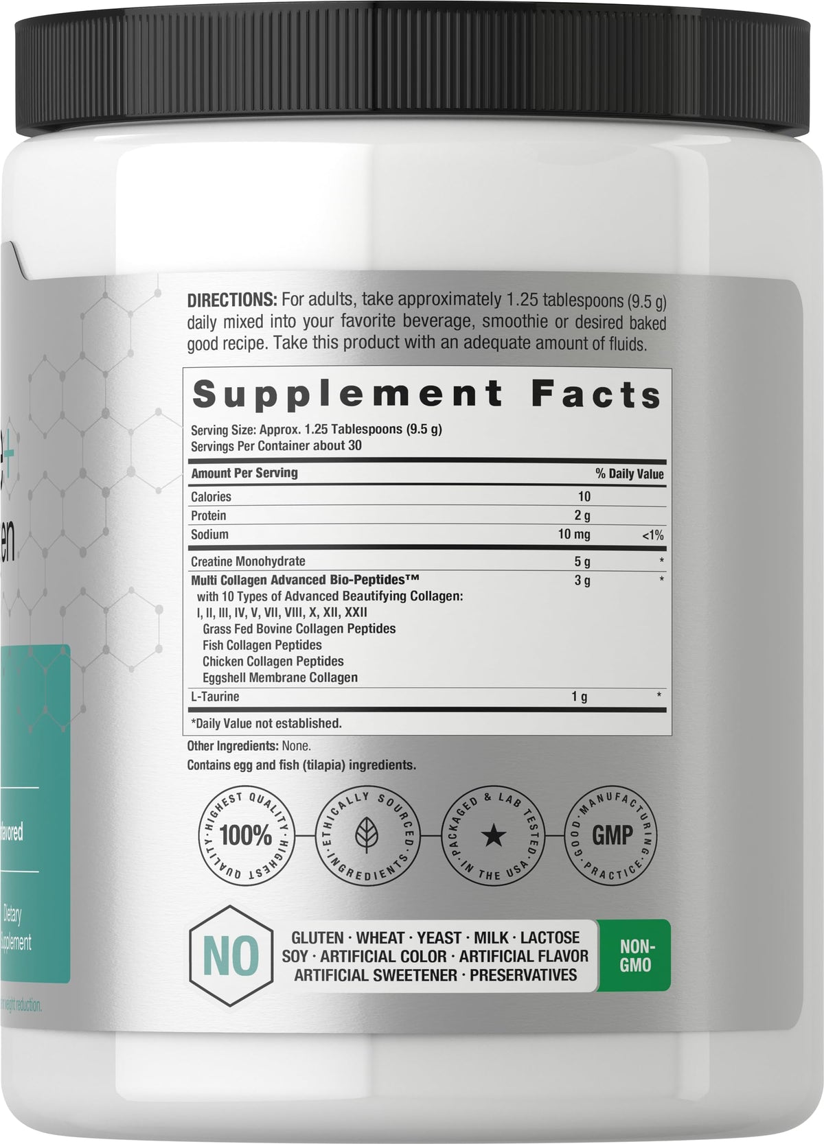 Horbäach Creatine Monohydrate Powder | with Collagen and L-Taurine | 10.05 oz | Unflavored | for Women and Men | Non-GMO, Gluten Free HorbäachBuy Supplements Australia