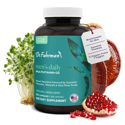 Dr. Fuhrman 2 Month Supply Multivitamin for Men + D3 Vitamin for Immune Support | Vegan Formula Womens Multivitamin with B12 & Zinc | Dr. Fuhrman