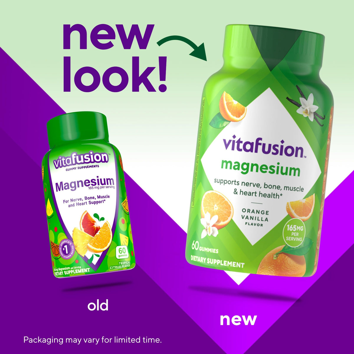 vitafusion Magnesium Gummy Supplement, Bring calm to your vitamin routine, Tropical Citrus Flavor, 60 Gummies VitafusionBuy Supplements Australia