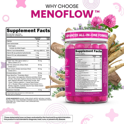 Clean Nutra Menopause Supplements for Women Chastberry Wild Yam Gummies Inositol Black Cohosh Magnesium Red Clover DIM Supplement B6 Magnesium Glycinate Glycine Vitex Hormone Balance Gummy Vitamins Clean NutraceuticalsBuy Supplements Australia