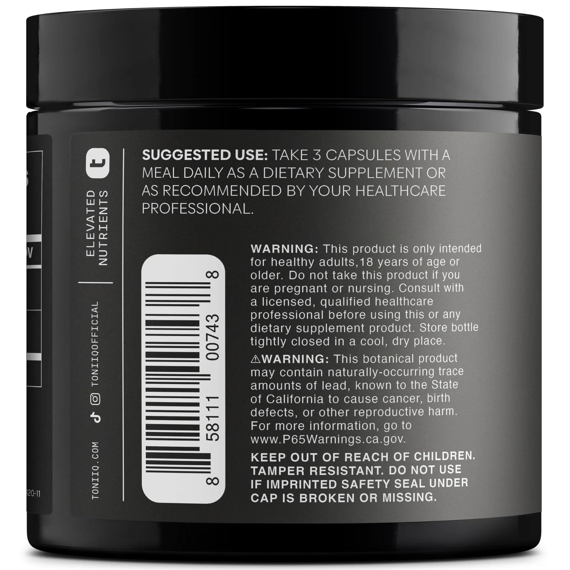 Toniiq Apple Cider Vinegar Capsules - Ultra High Potency 2,010mg Formula with 20% Acetic Acid & Cayenne Pepper - Made with The Mother - Third-Party Lab Tested - 120 Capsules Toniiq buy supplements Au