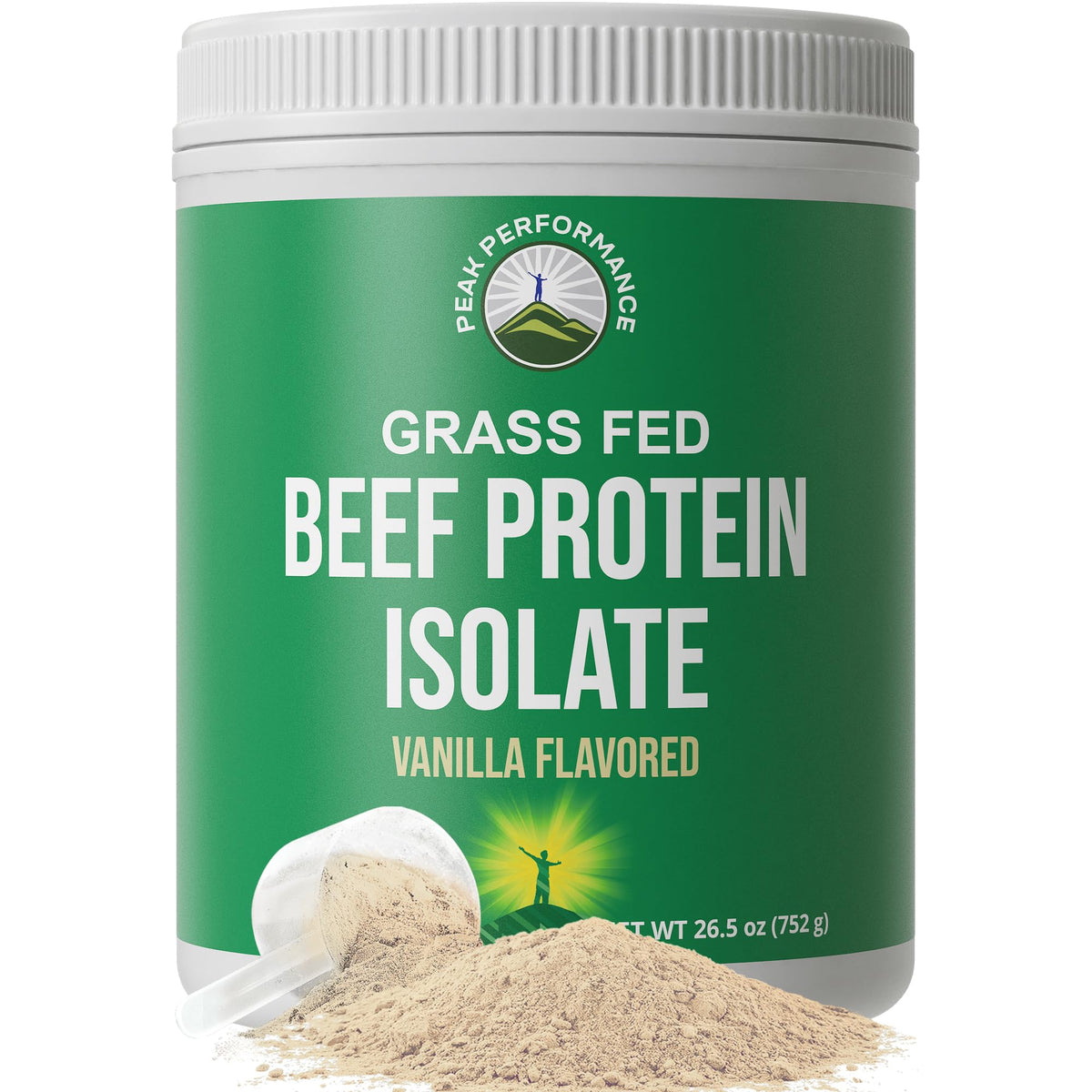 Grass Fed Beef Protein Powder - Lactose Free Great Tasting Beef Protein Isolate. Complete Animal Based Non Dairy Paleo Carnivore Supplement for Prime Muscle Building. No Whey. Vanilla Flavor Peak PerformanceBuy Supplements Australia