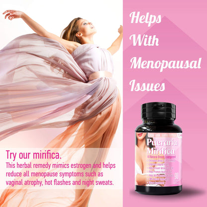 Pueraria Mirifica Capsules 2000mg Daily - Breast Enhancement Pills and Estrogen Supplement for Women and Men, Breast Enlargement Pills for Women and Transgender - Breast Growth Breast Enhancer Sapir's NutritionBuy Supplements Australia
