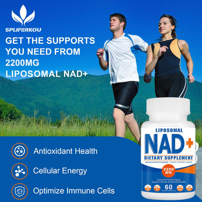 Spliferkou 2200mg Liposomal NAD+ Supplement - Enhances Cell Energy & Aging Defese, 60 Capsules SpliferkouBuy Supplements Australia