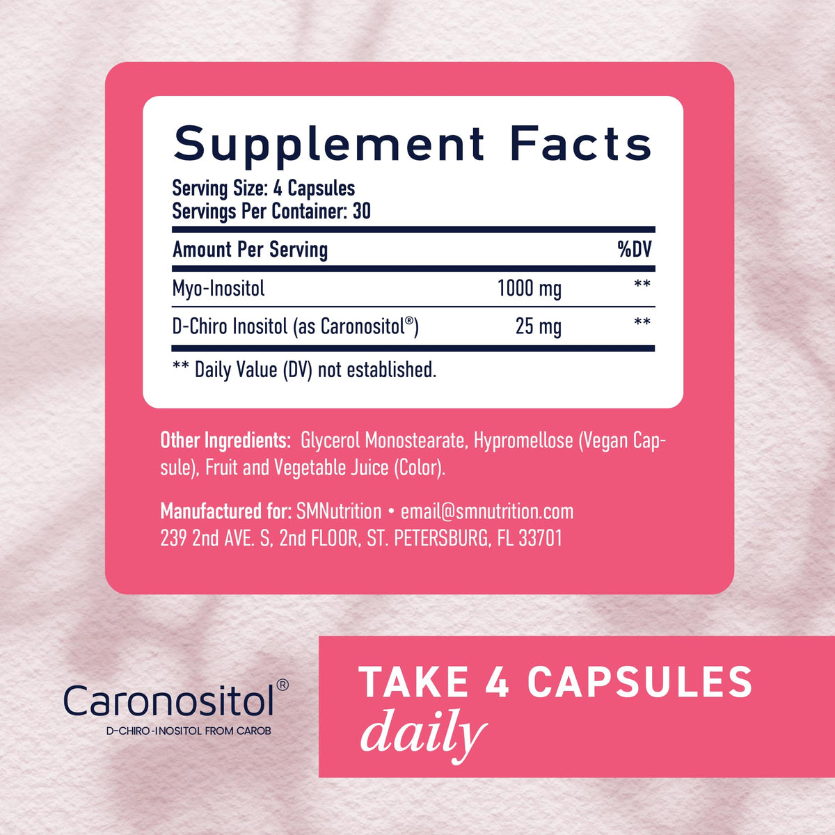 Myo-Inositol & D-Chiro Inositol for Hormone Balance for Women | Microbeadlets to Regulate Menstrual Cycle & Support Ovarian Health | 40:1 Ratio Myo & D Chiro | Non-GMO | 120 Ct (1 Month Supply) SMNutritionBuy Supplements Australia