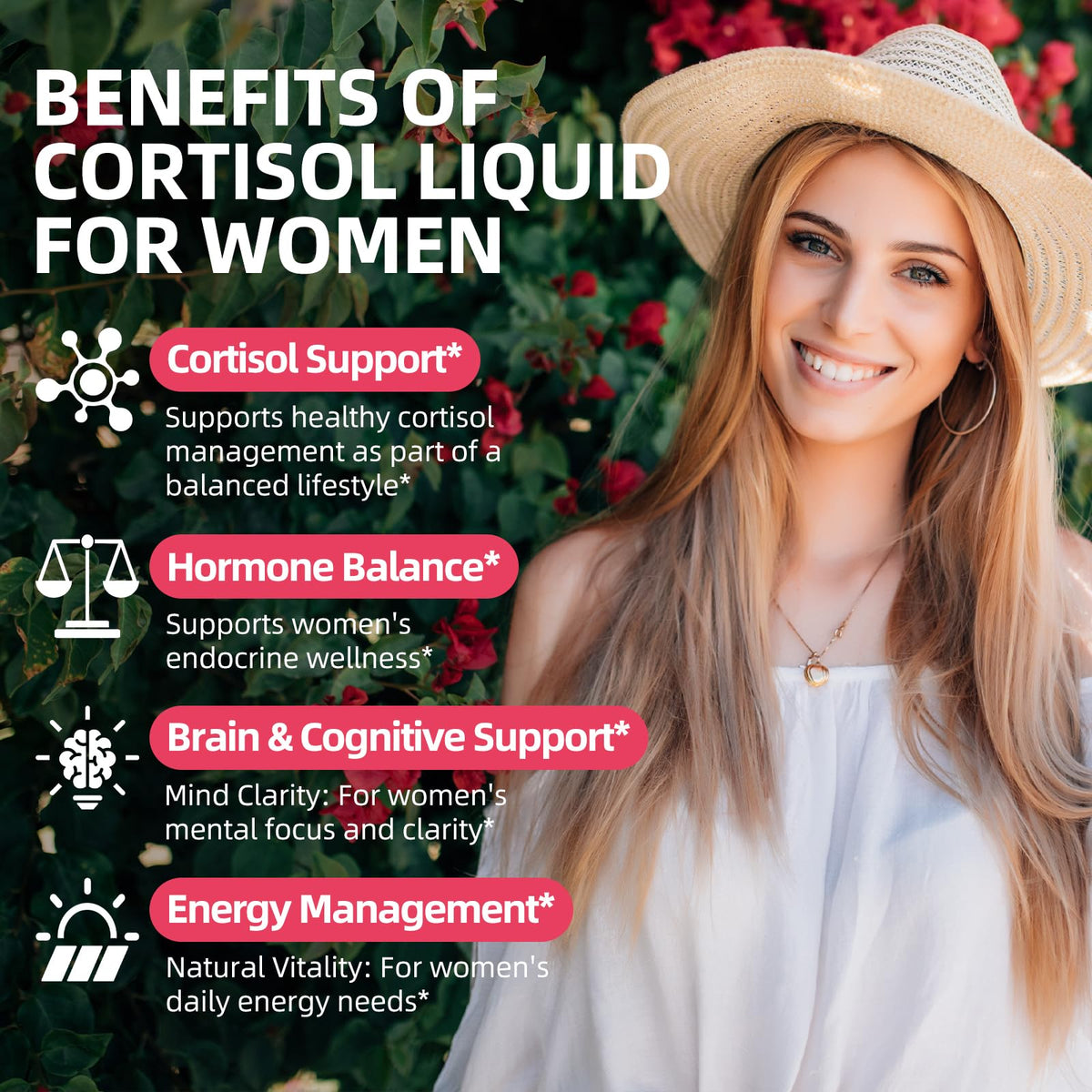 GZ HAOYUAN Cortisol Supplement Liquid Drops for Women and Men with Magnesium, Ashwagandha, L-theanine, Phosphatidylserine for Lower Cortisol, Calm, Mood, Sleep Support - 2 FL.OZ, Strawberry GZ HAOYUANBuy Supplements Australia