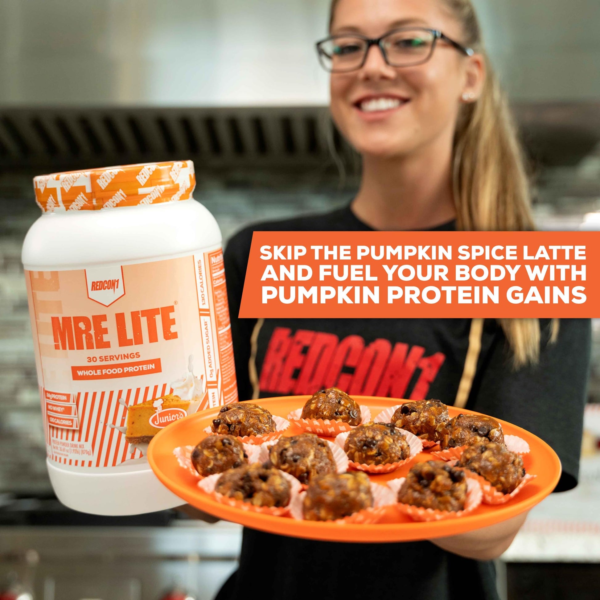 REDCON1 MRE Lite Whole Food Protein Powder, Juniors, Pumpkin Cheesecake - Low Carb REDCON1Buy Supplements Australia