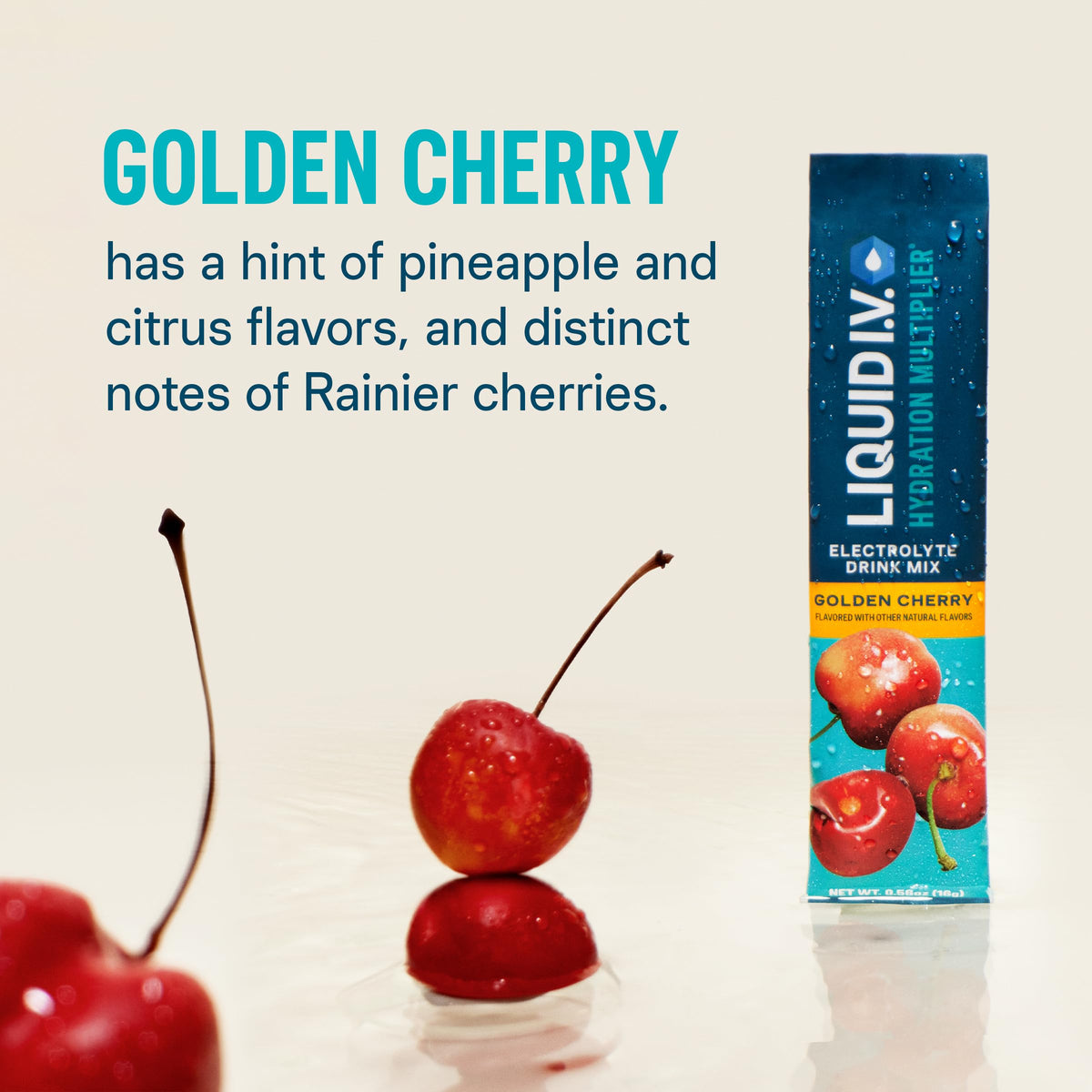 Liquid I.V.® Hydration Multiplier - Golden Cherry | Electrolyte Powder Drink Mix | 1 Pack (16 Servings) Liquid I.V.Buy Supplements Australia