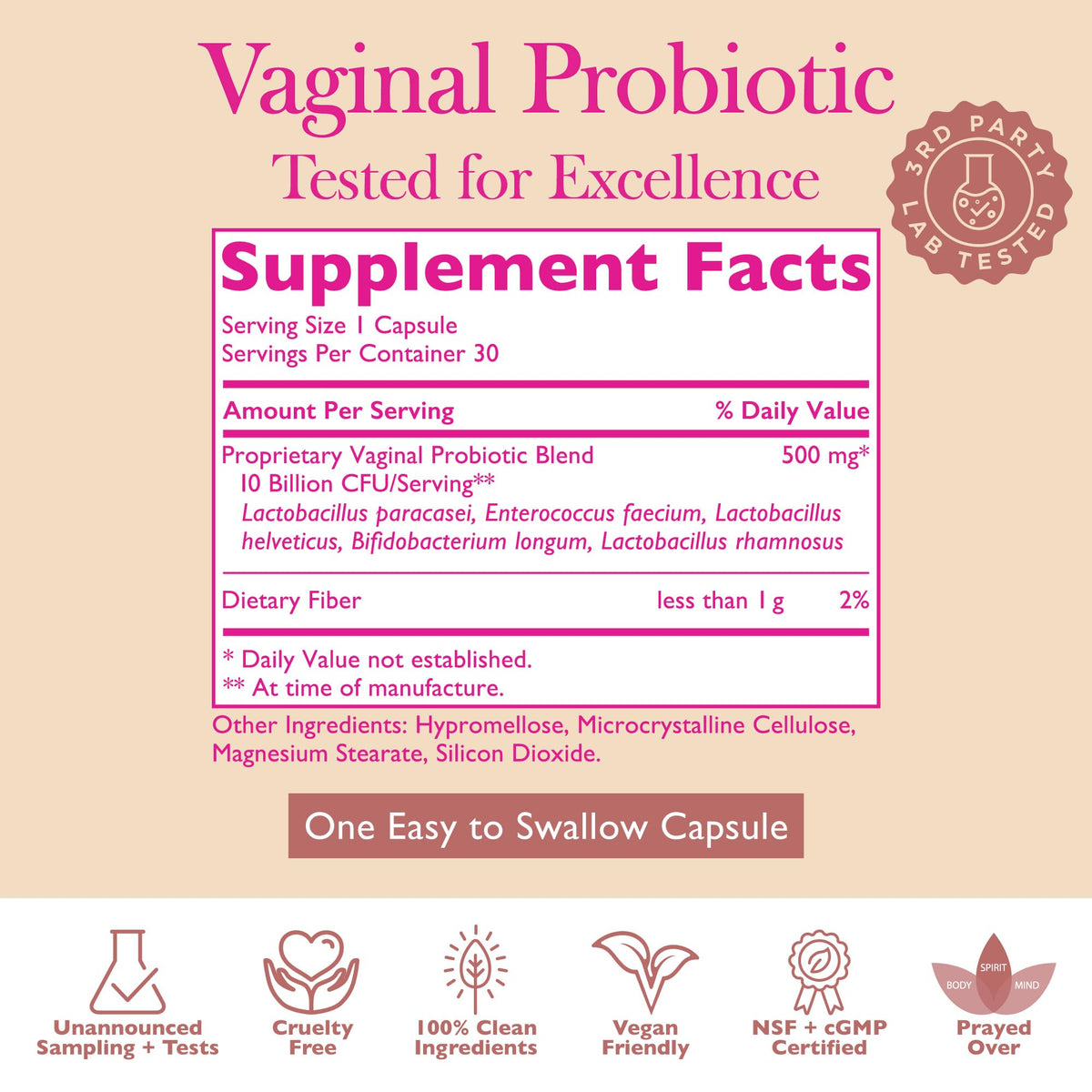 Amy Suzanne Vaginal Probiotics for Women - 10 Billion CFU Probiotic for pH Balance and Urinary Tract Health Amy SuzanneBuy Supplements Australia
