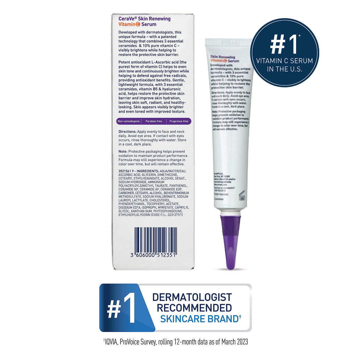 CeraVe Vitamin C Serum with Hyaluronic Acid | Skin Brightening Serum for Face CeraVeBuy Supplements Australia