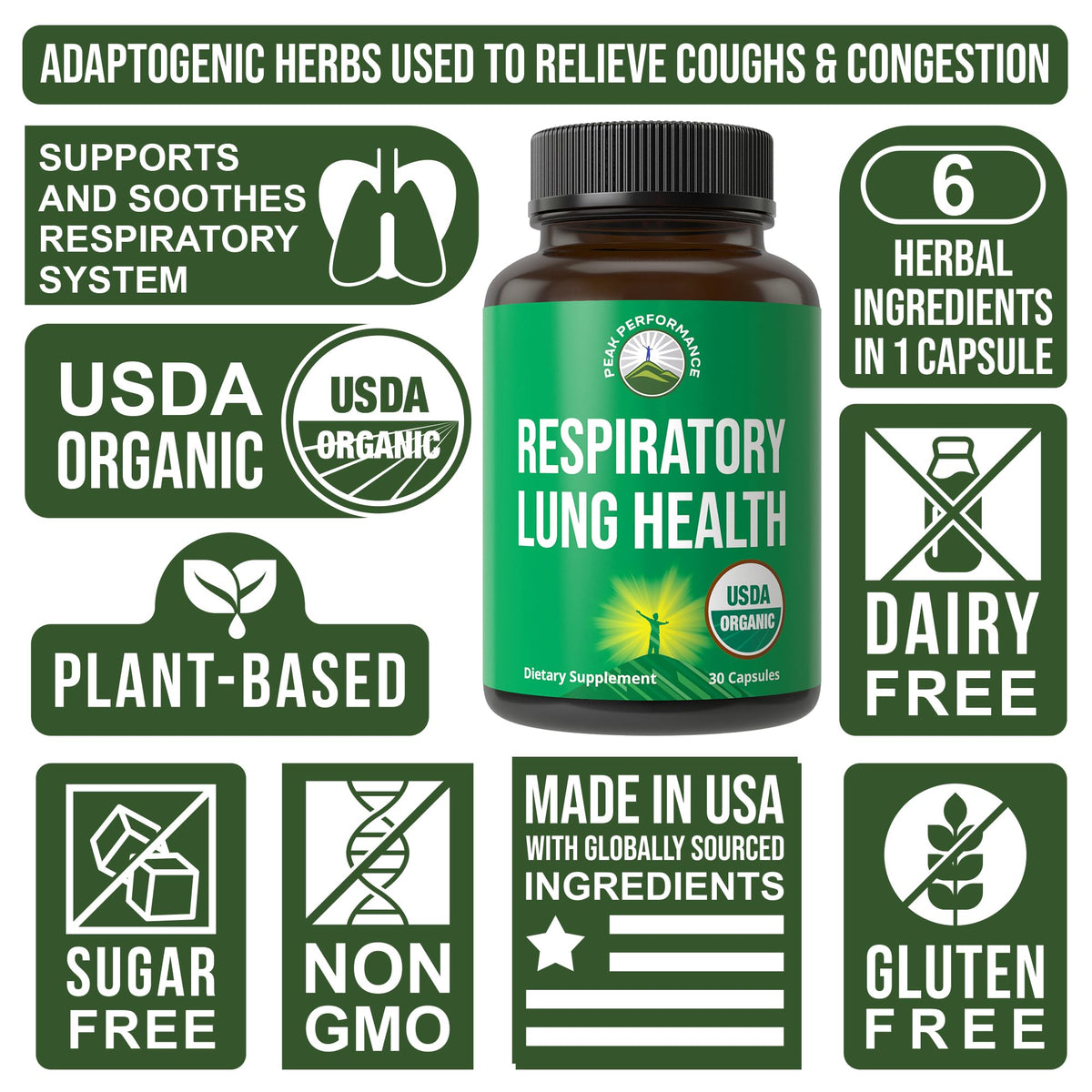 USDA Organic Lung Detox for Smokers and Non Smokers with 6 Top Ingredients. Mullein Leaf, Marshmallow Root, Calendula. Lungs Cleanse for Better Respiratory Health. Lung Support Capsules Supplement Peak PerformanceBuy Supplements Australia