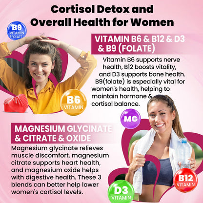 duwhot Cortisol Gummies, 15 in 1 Lower Cortisol Supplements for Women, w. Ashwagandha, Magnesium, Phosphatidylserine, Folate for Hormone Balance, Mood, Focus, Sleep Support, Sugar Free, Vegan, 60 duwhotBuy Supplements Australia