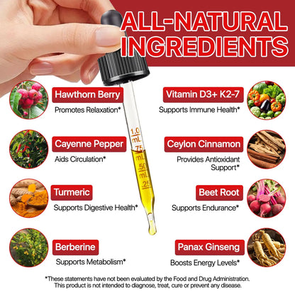 Cayenne Pepper Drops, Cayenne Pepper Extract with Herbal Blend - Includes Hawthorn, Beet Root & Turmeric (1Pack) WHLH & WELL-BEING buy supplements Au