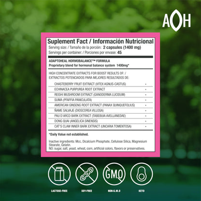 Hormone Balance for Women – Menopause & PMS Support Supplement – Adaptogens for Female Balance & Wellness – 90 Vegan Capsules ADAPTOHEALBuy Supplements Australia