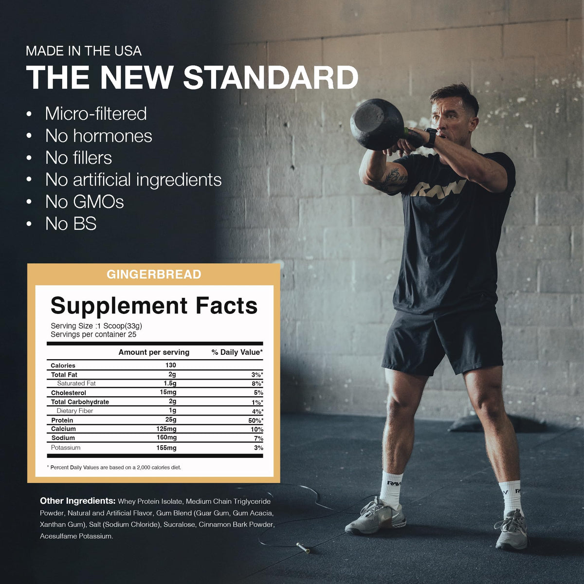RAW Whey Isolate Protein Powder, Gingerbread (CBUM Itholate Protein) - 100% Grass RAWBuy Supplements Australia