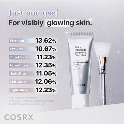 COSRX PDRN EXOSOME Glaze Wrapping Mask with SALMON DNA PDRN, Instant Glow, Easy Peel-Off Overnight Mask for Glass Skin, Firmness, Elasticity & Skin Texture Care, Mothers day gift, Korean Skin Care COSRX buy supplements Au