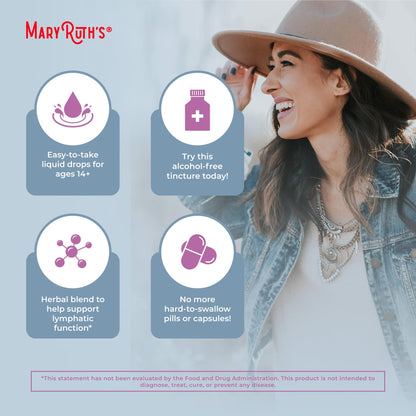 Lymphatic Support Drops by MaryRuth's | USDA Organic Lymphatic Cleanse Immune Support Supplement| Lymphatic Support with Echinacea & Elderberry | Blue Vervain | Vegan | Non-GMO | 30 Servings MARYRUTH'SBuy Supplements Australia
